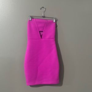 Express Hot Pink Strapless Dress Size 2